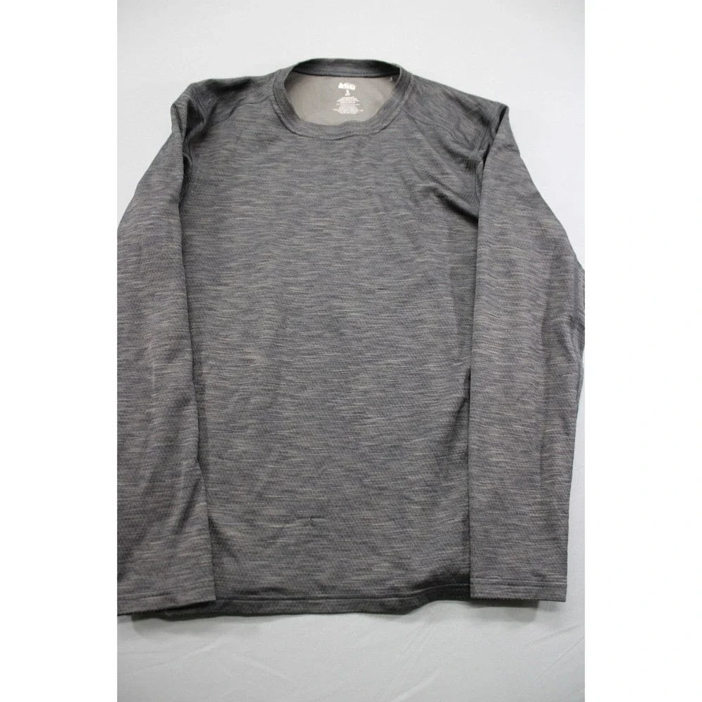 REI Base Layer Shirt Long Sleeve Gray Polyester Size Small